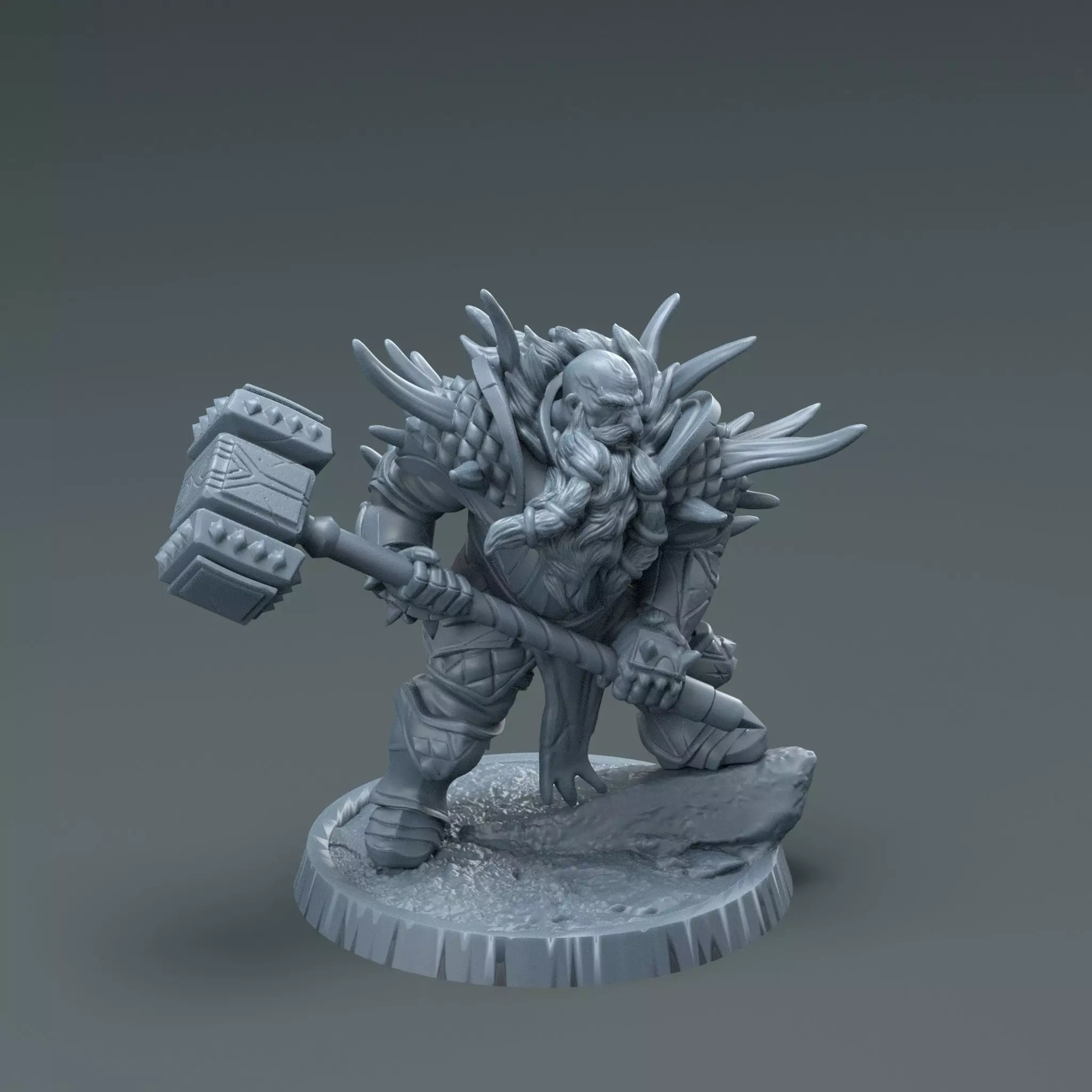 Dwarft paladin 3D model_0