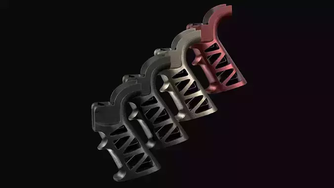 Pistol grip AR 15 Naroh Arms GRAL-S  Low-poly 3D model