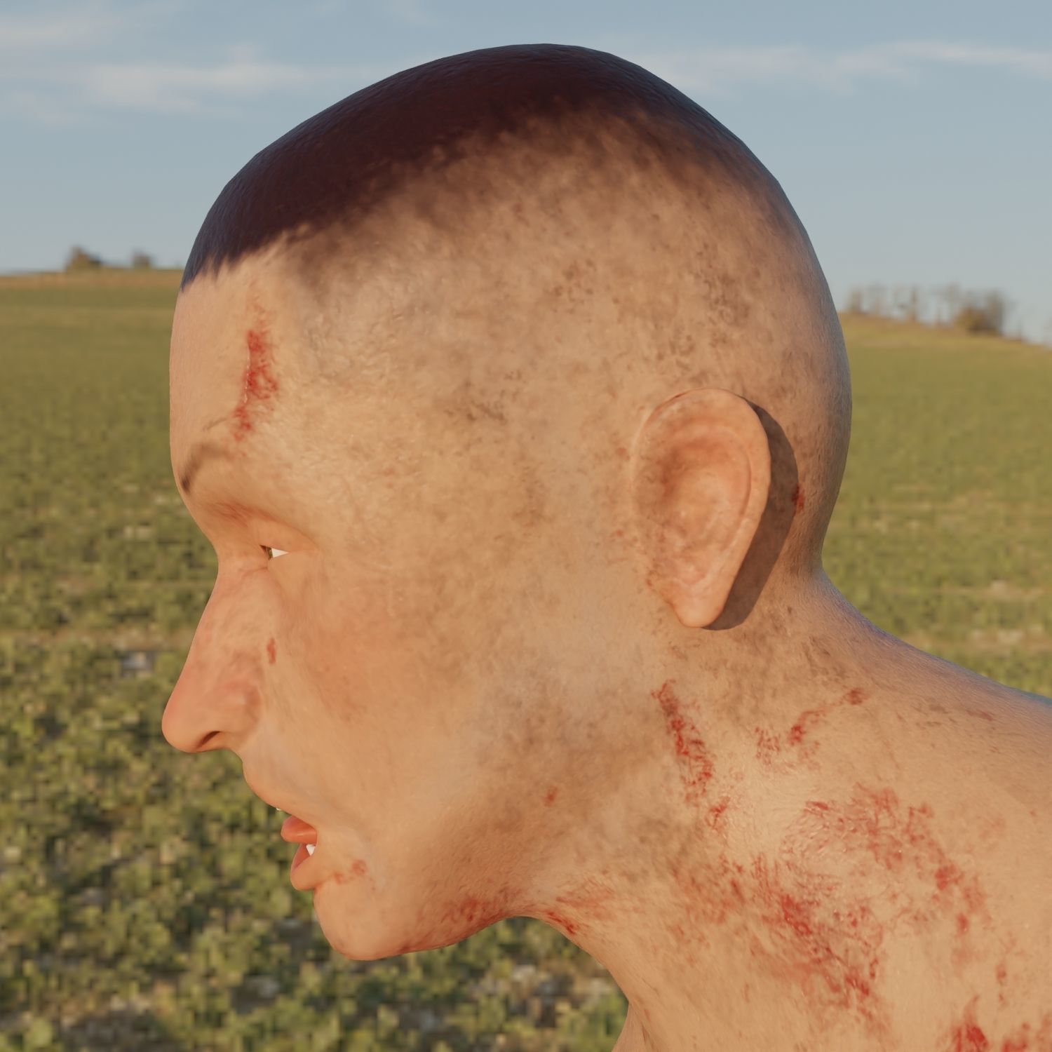 3D - Character full rig model Free 3D model_7