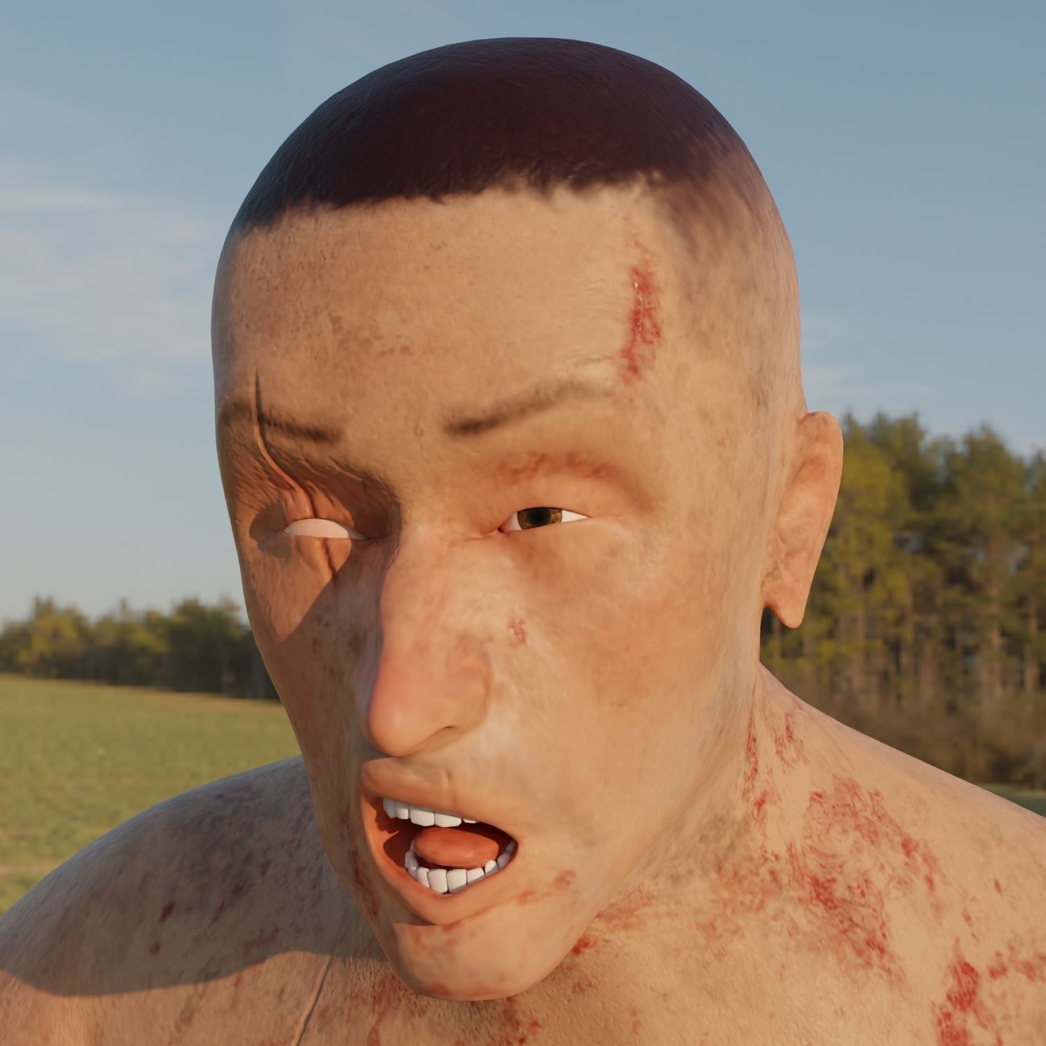 3D - Character full rig model Free 3D model_4