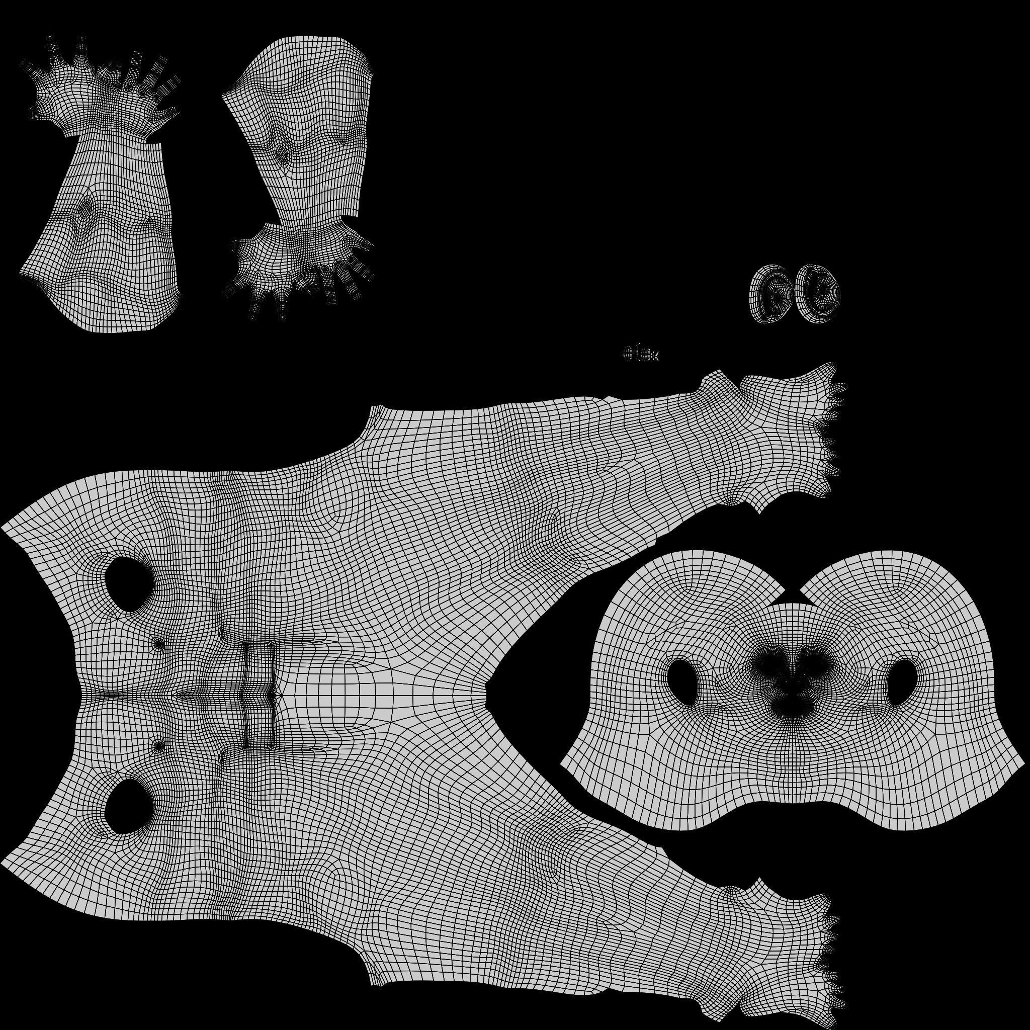 3D - Character full rig model Free 3D model_16