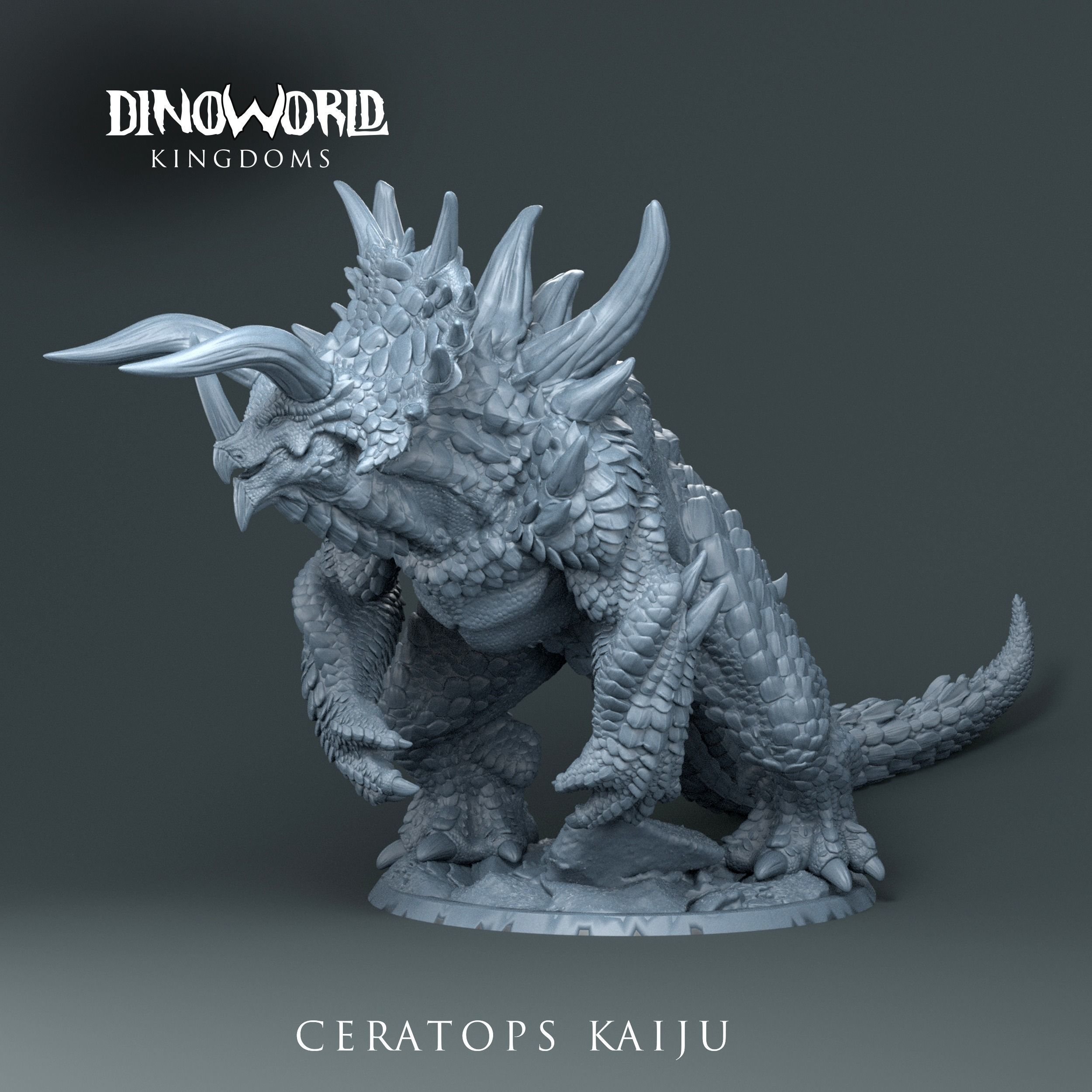 Kaiju monster triceratops  3D print model_2