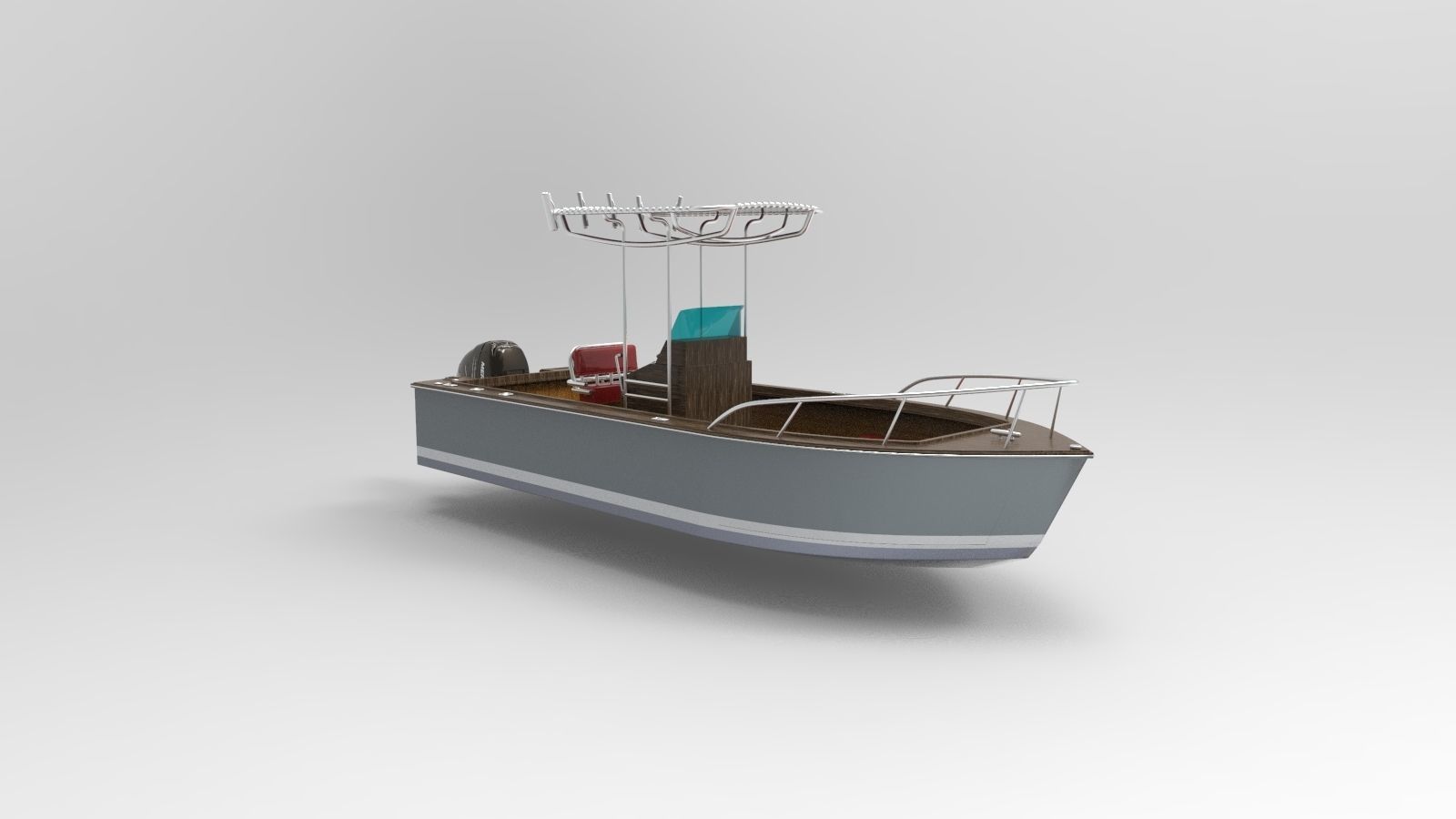 Boston Whaler Fishing boat 2 3D model_3
