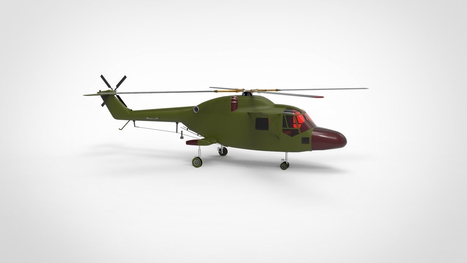 Westland lynx helicopter type 2 3D model_4