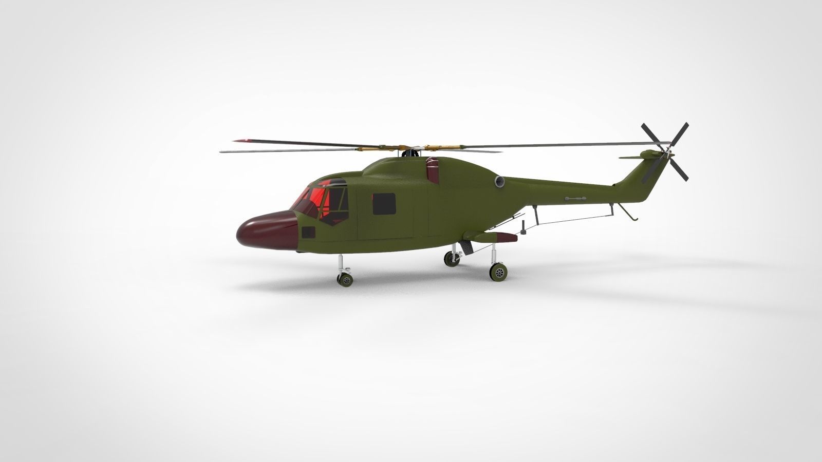 Westland lynx helicopter type 2 3D model_2