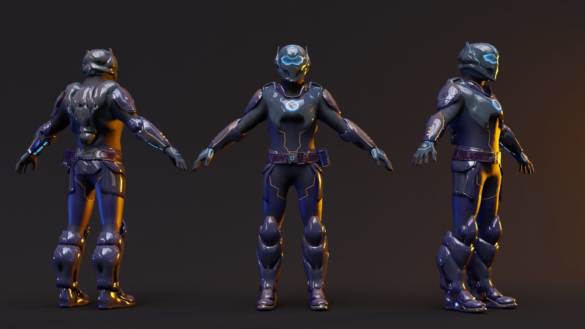 Nexus - Low Poly Sci-fi Character Low-poly 3D model_1