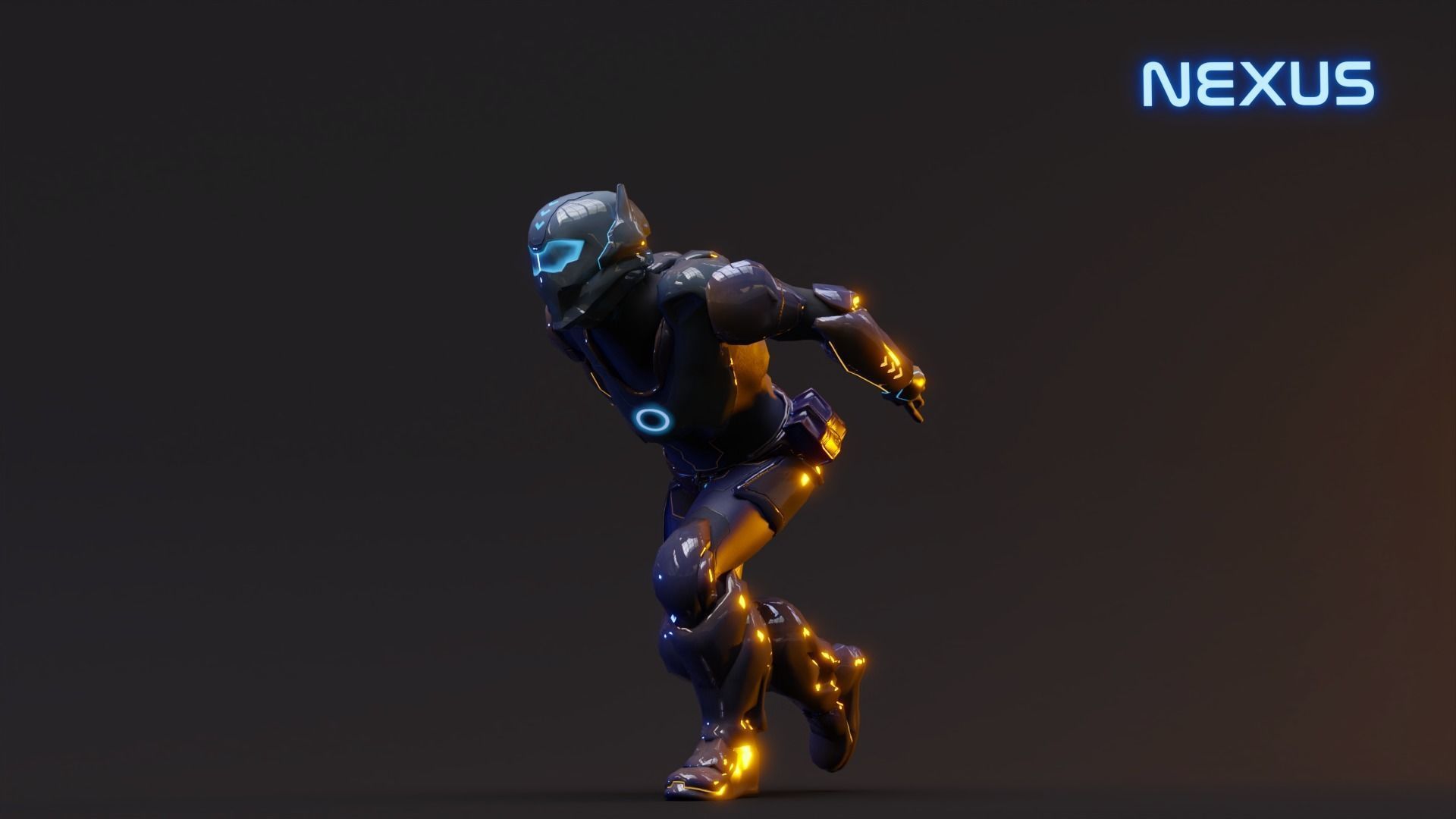 Nexus - Low Poly Sci-fi Character Low-poly 3D model_4