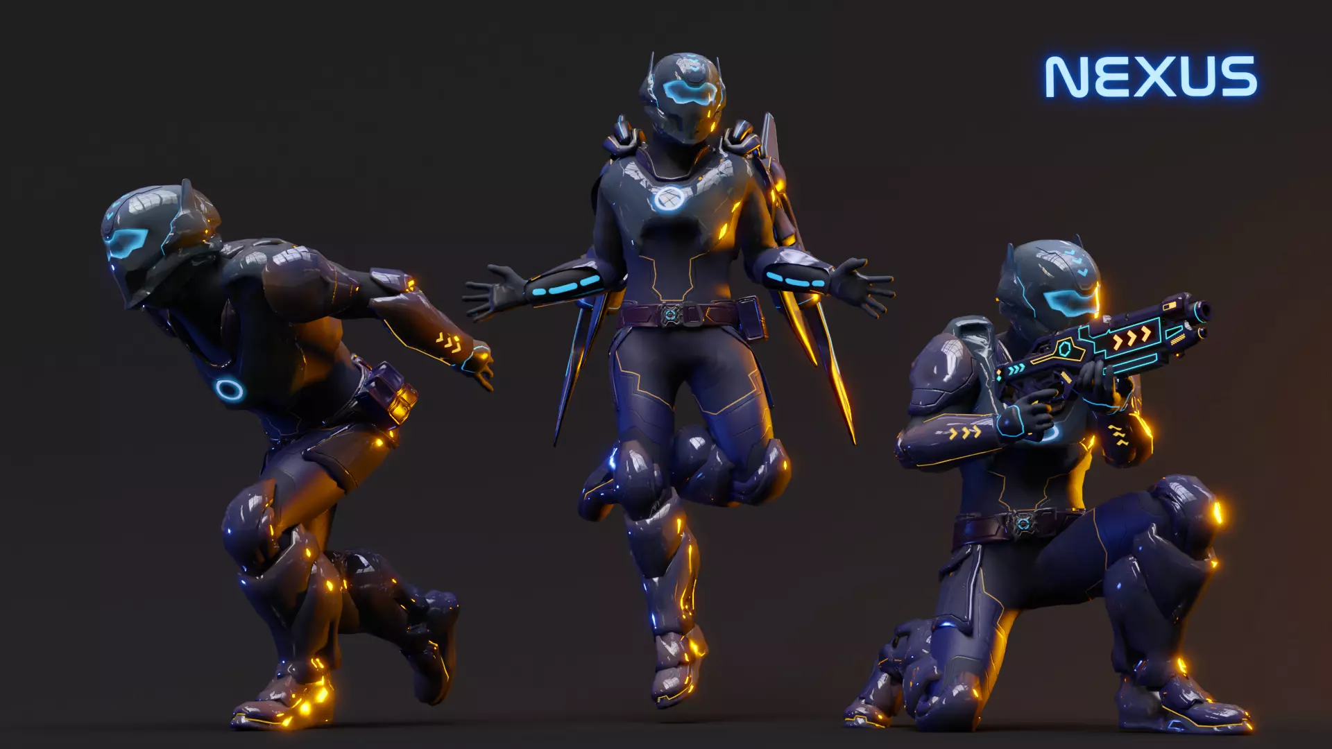 Nexus - Low Poly Sci-fi Character Low-poly 3D model_0