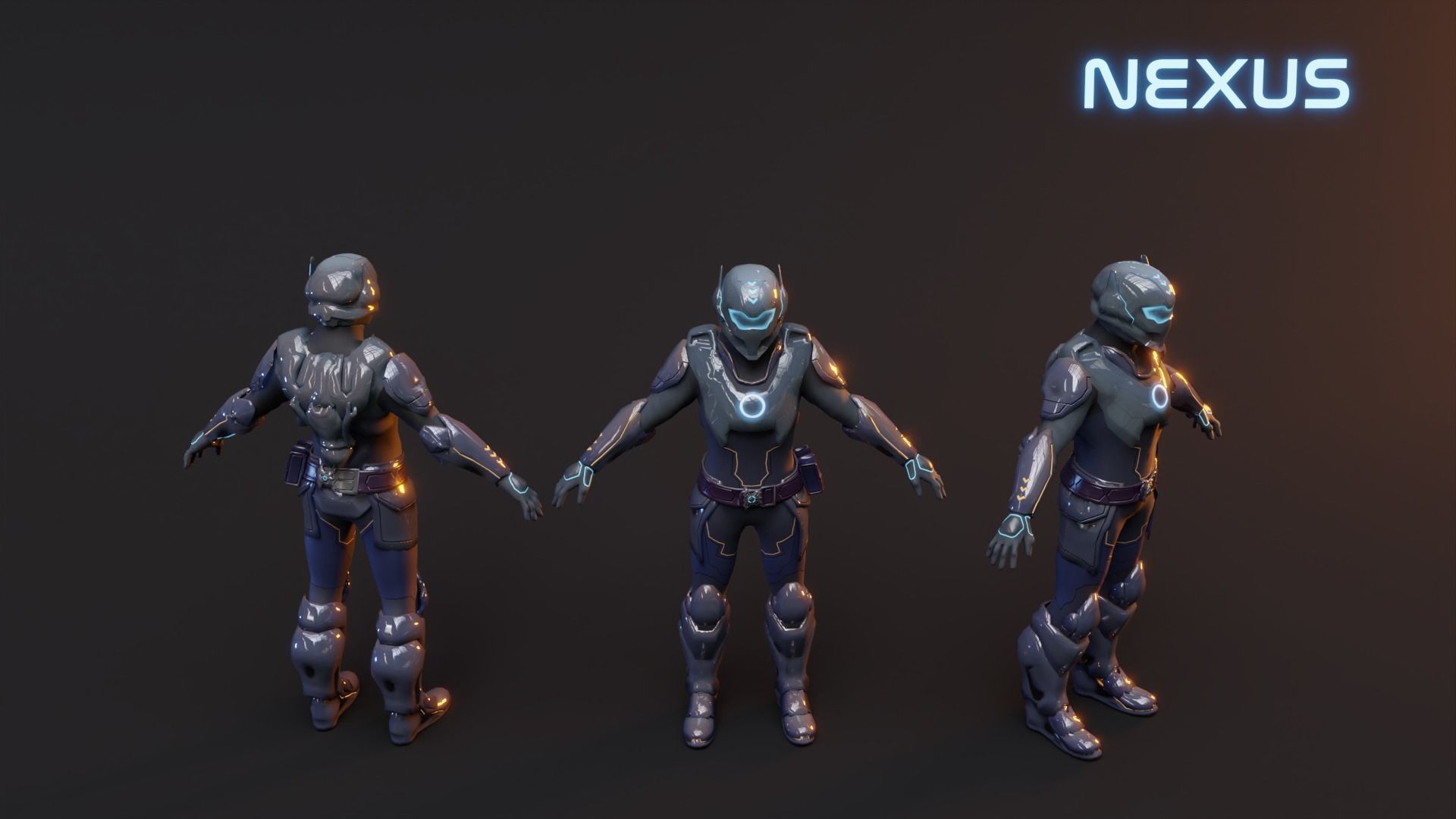 Nexus - Low Poly Sci-fi Character Low-poly 3D model_6