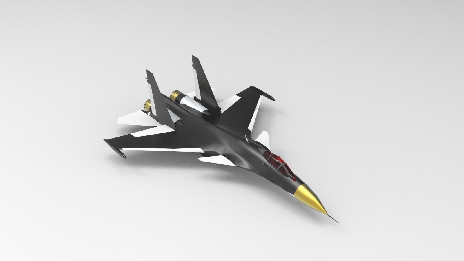 Sukhoi Su-35S Flanker-E Black 3D model_2