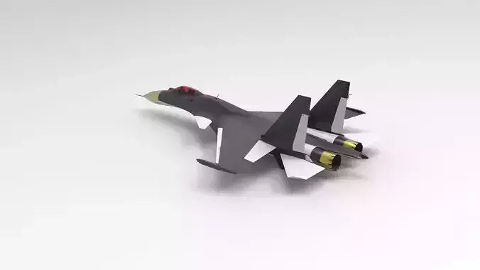 Sukhoi Su-35S Flanker-E Black 3D model