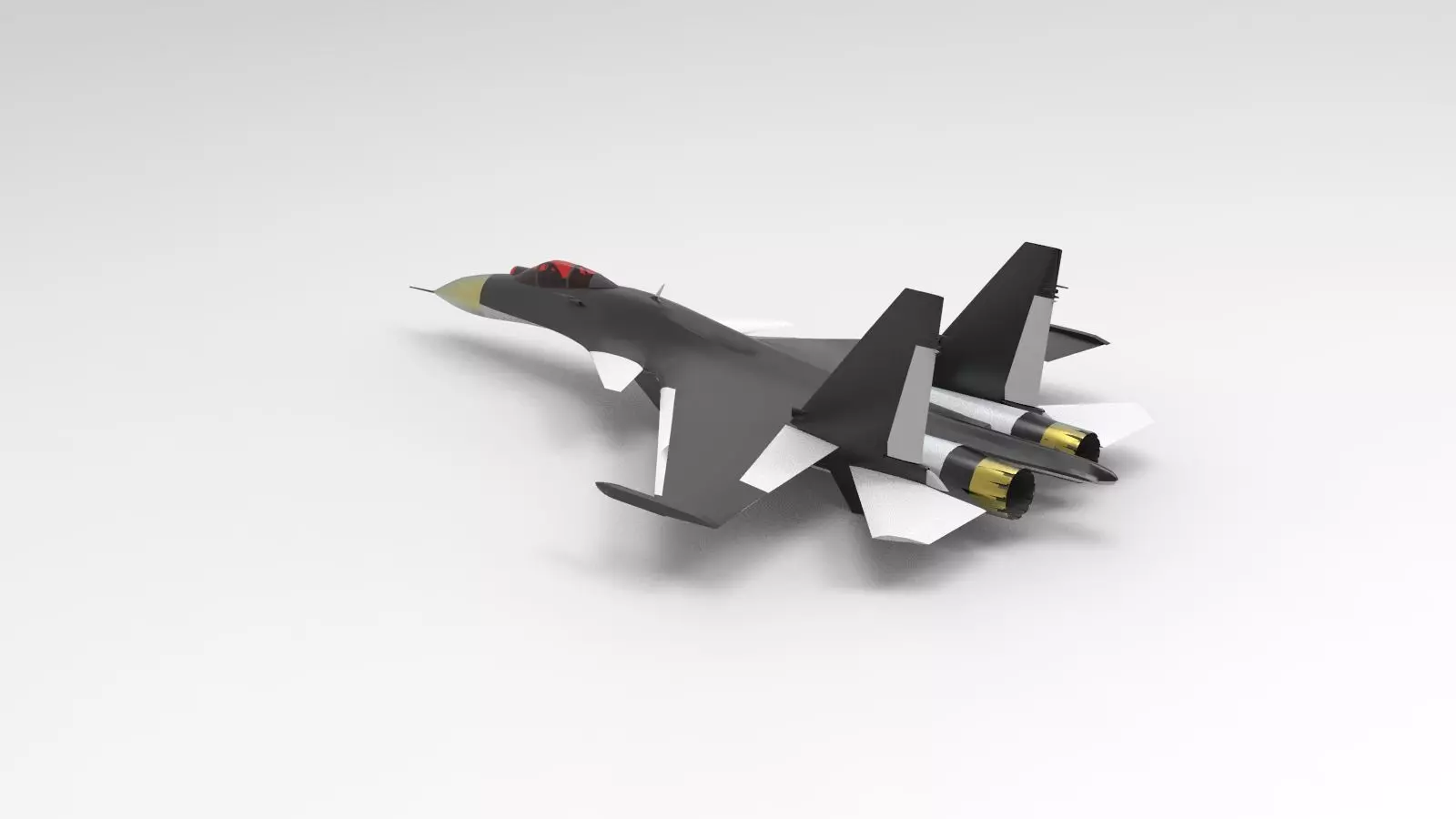 Sukhoi Su-35S Flanker-E Black 3D model_0