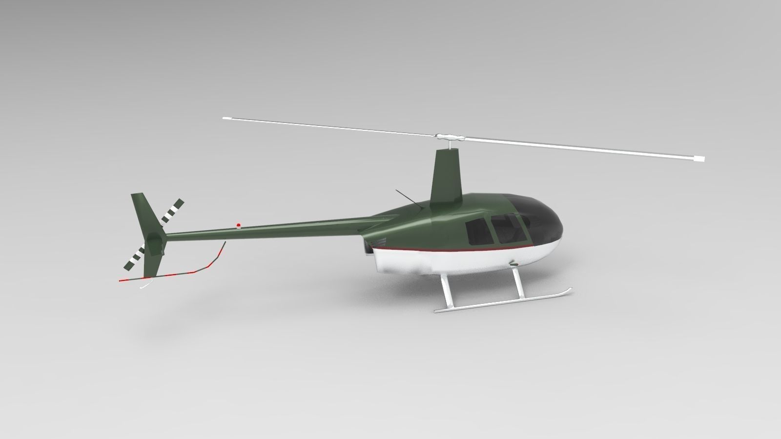 Robinson R44 Raven 3D model_1