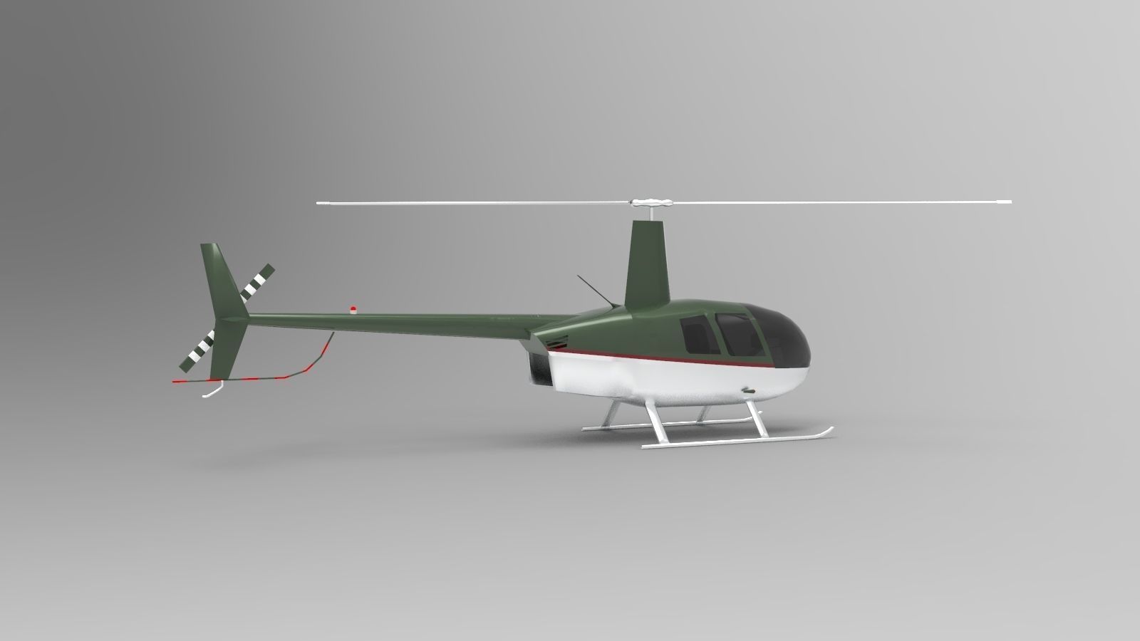 Robinson R44 Raven 3D model_2