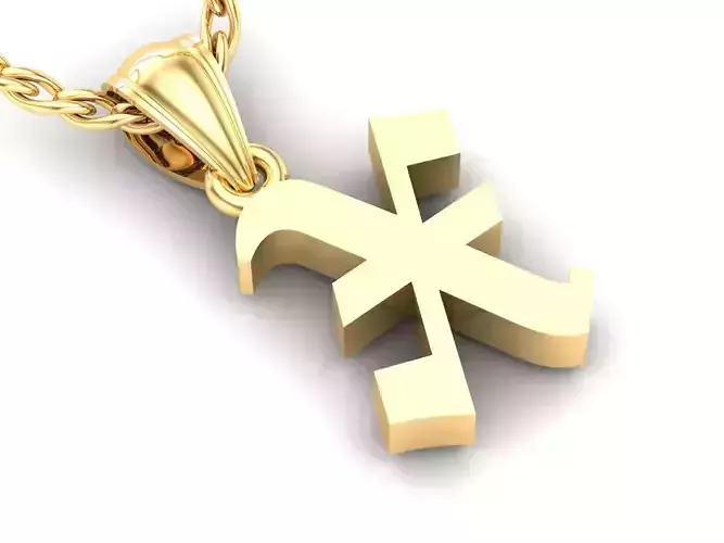 X Letter Pendant Alphabet Version 6
