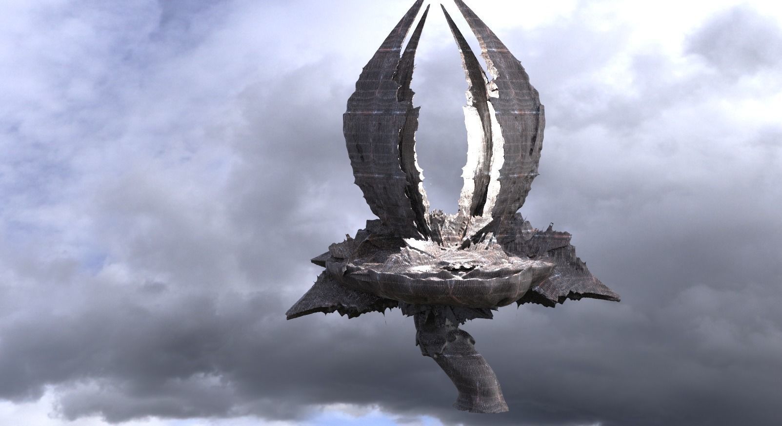 Sci fi Flower Mushroom collection 3D model_2