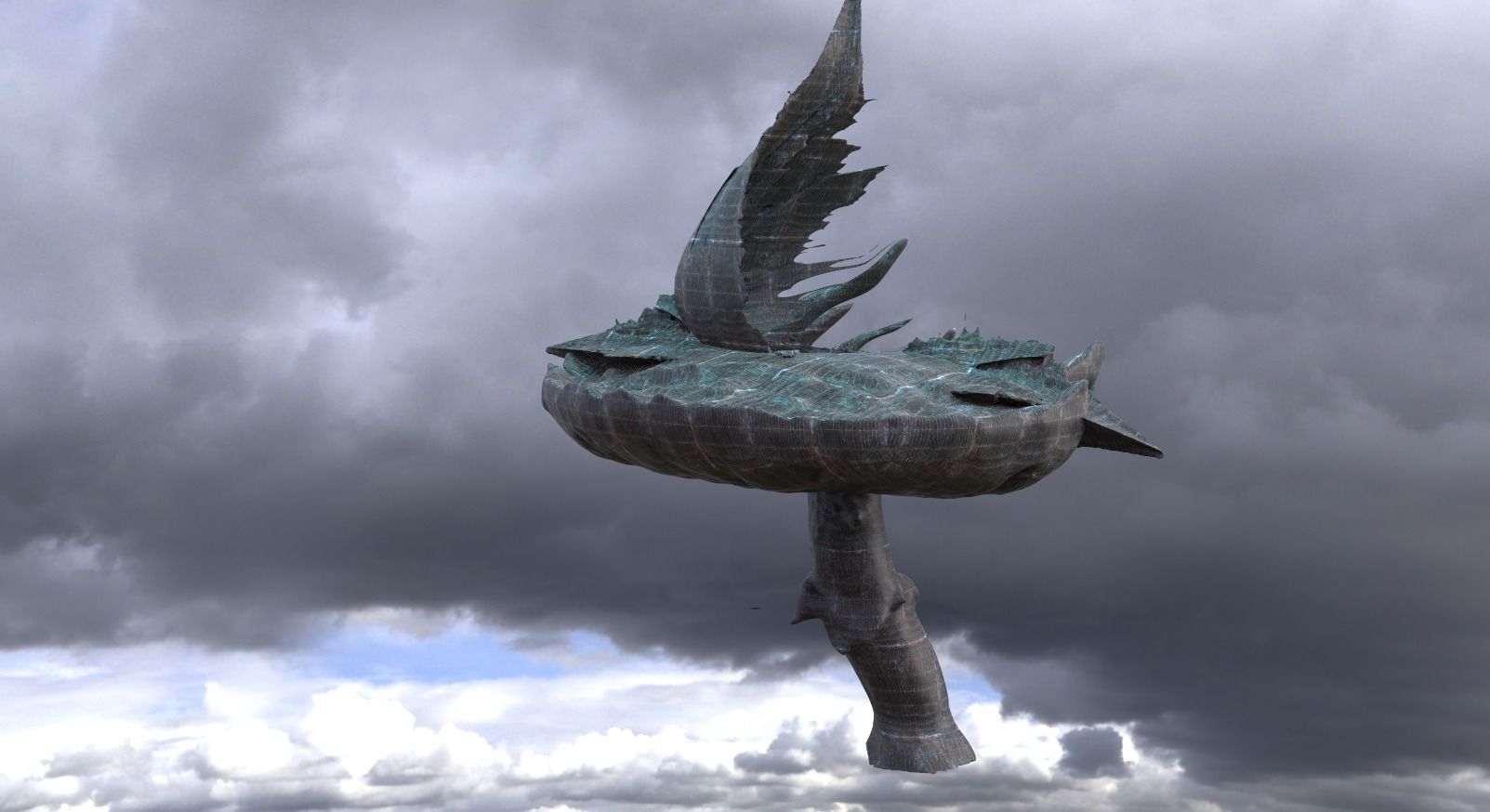 Sci fi Flower Mushroom collection 3D model_10