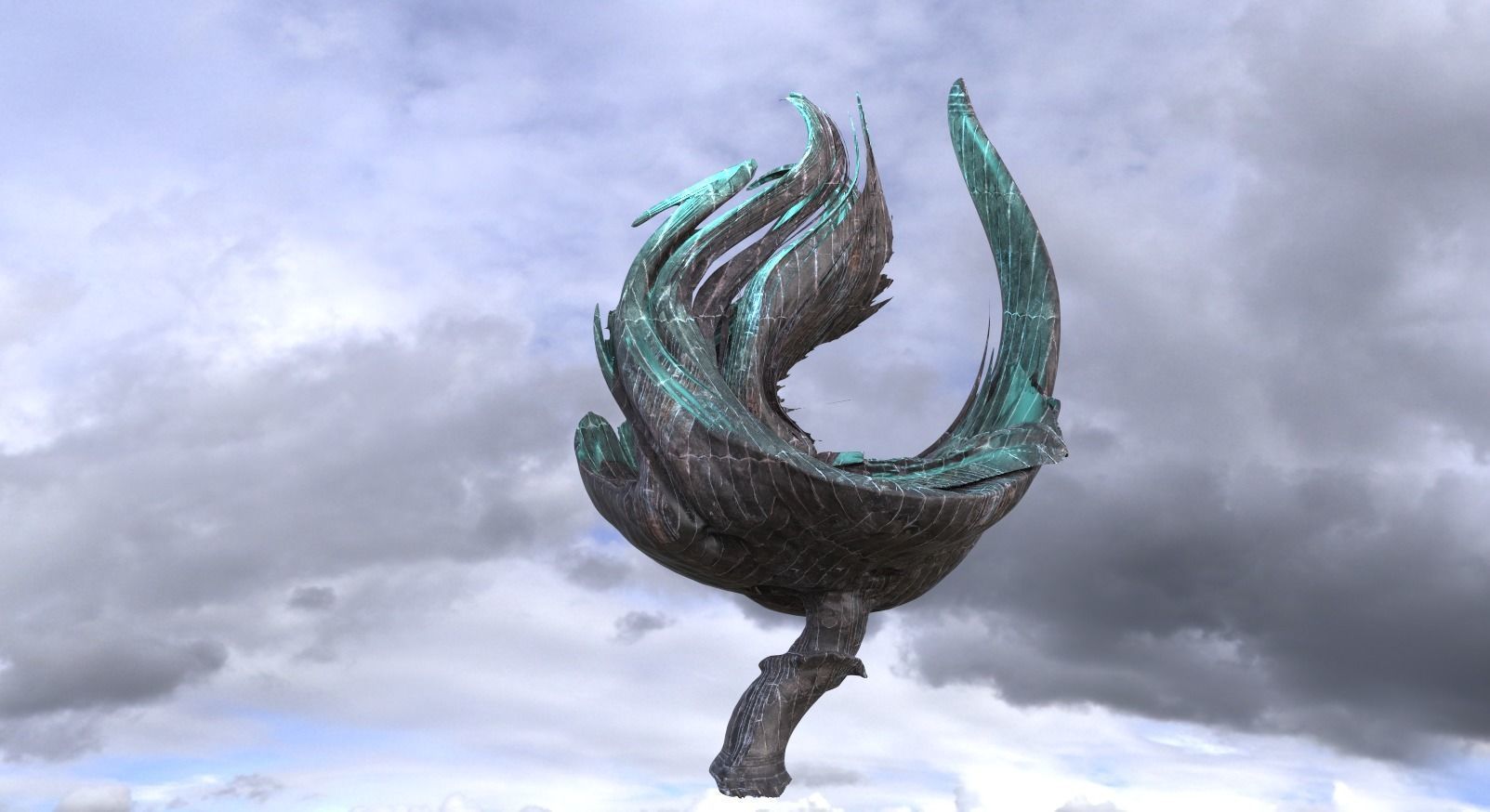 Sci fi Flower Mushroom collection 3D model_8