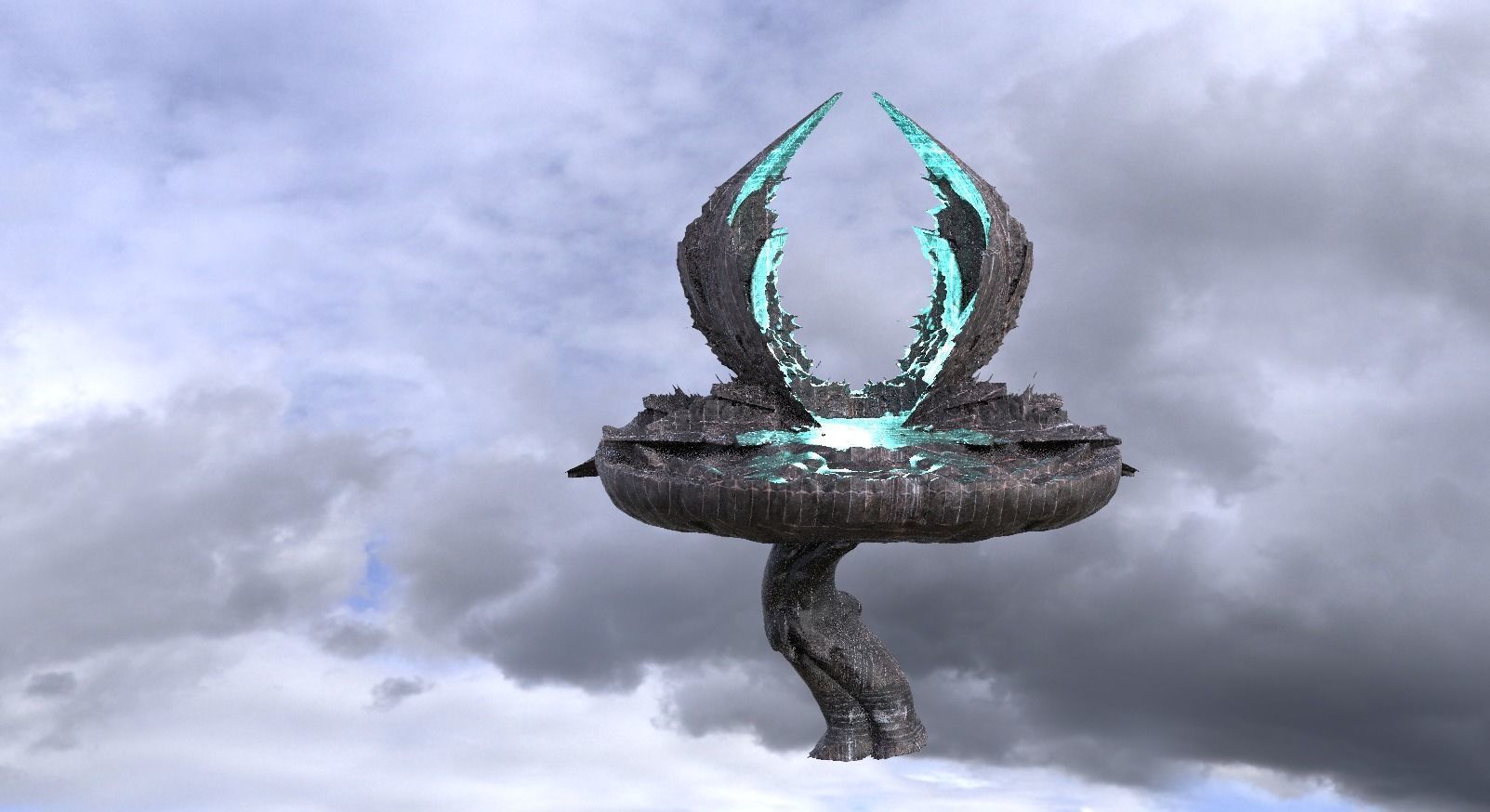 Sci fi Flower Mushroom collection 3D model_5