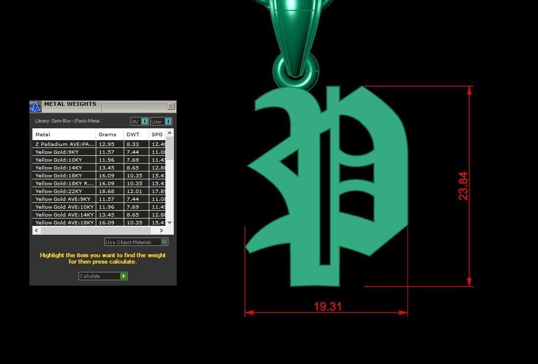 P Letter Pendant Alphabet Version 6 3D print model_1