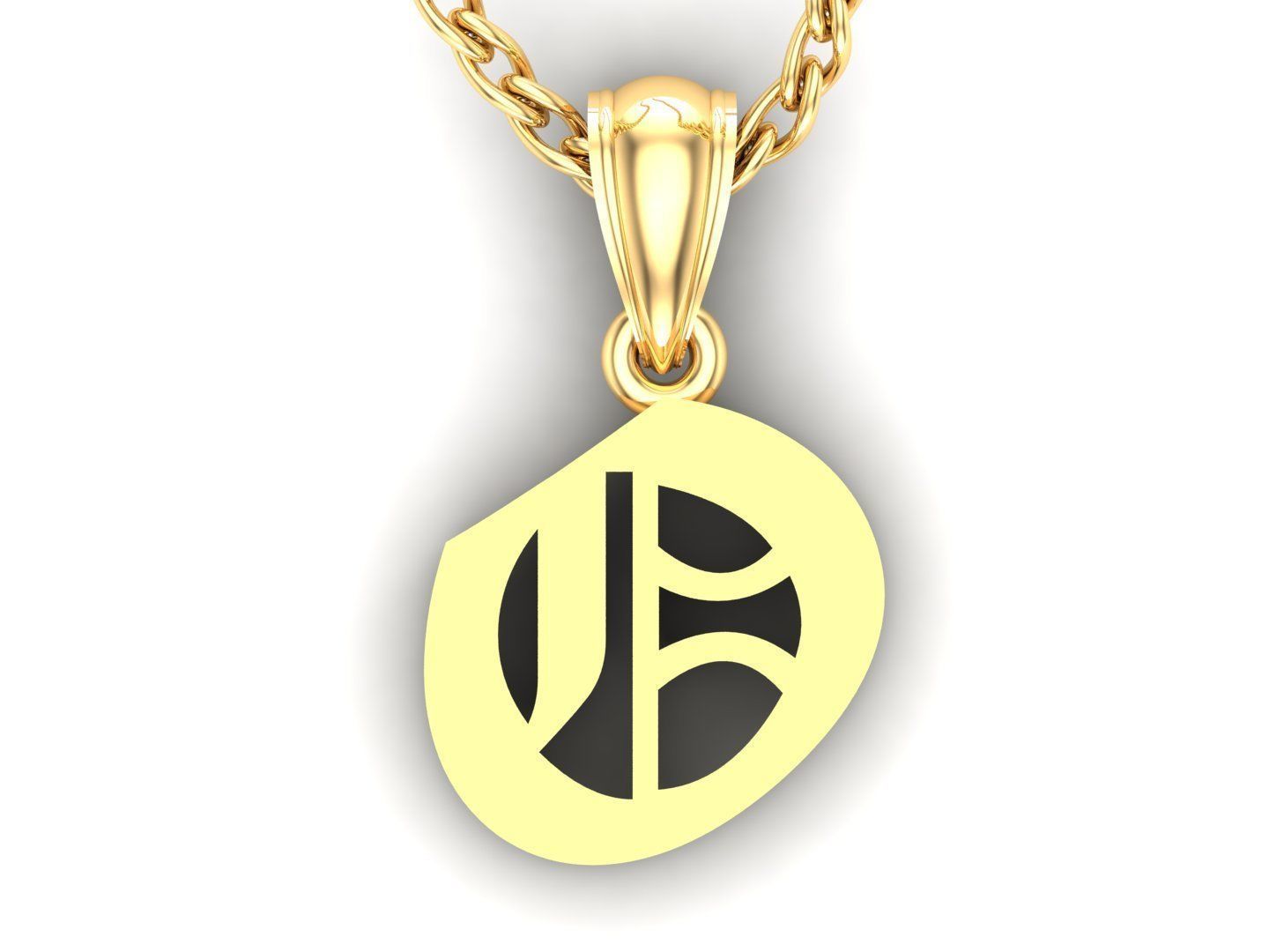 O Letter Pendant Alphabet Version 6 3D print model_4