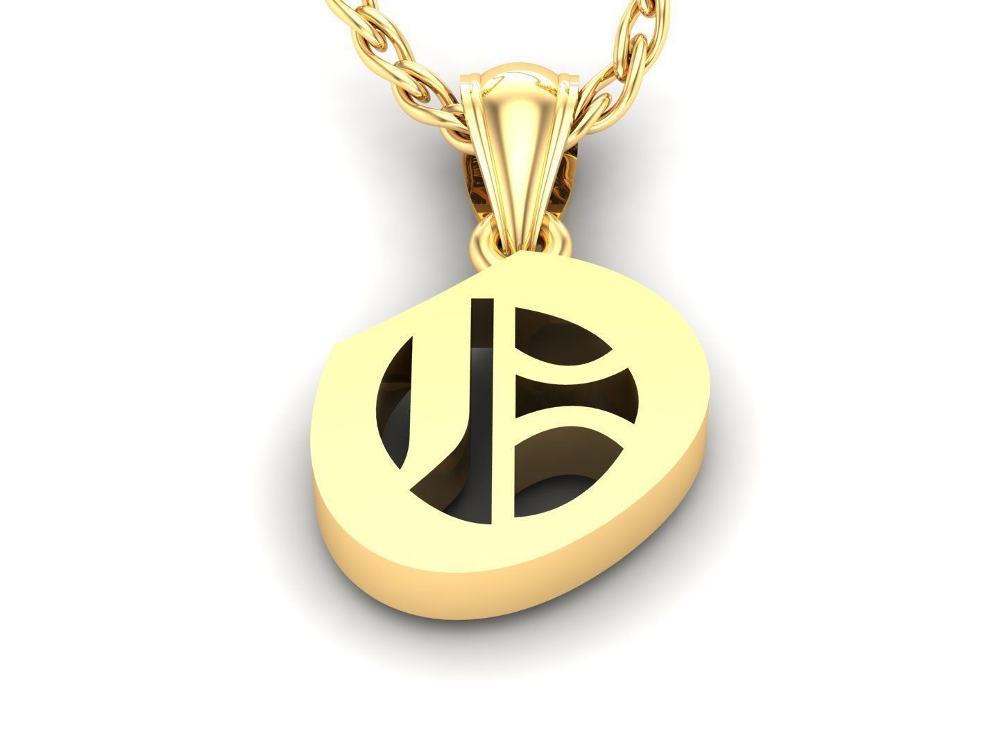 O Letter Pendant Alphabet Version 6 3D print model_2