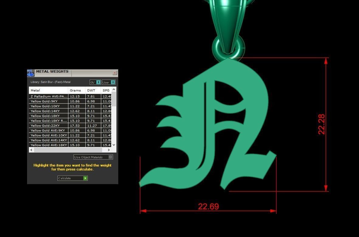 N Letter Pendant Alphabet Version 6 3D print model_1