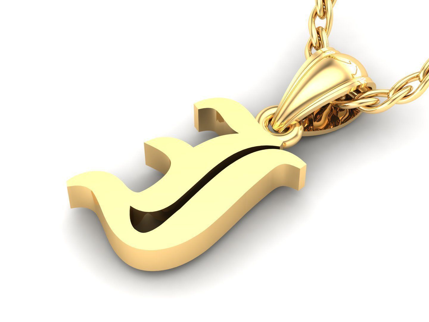 I Letter Pendant Alphabet Version 6 3D print model_3
