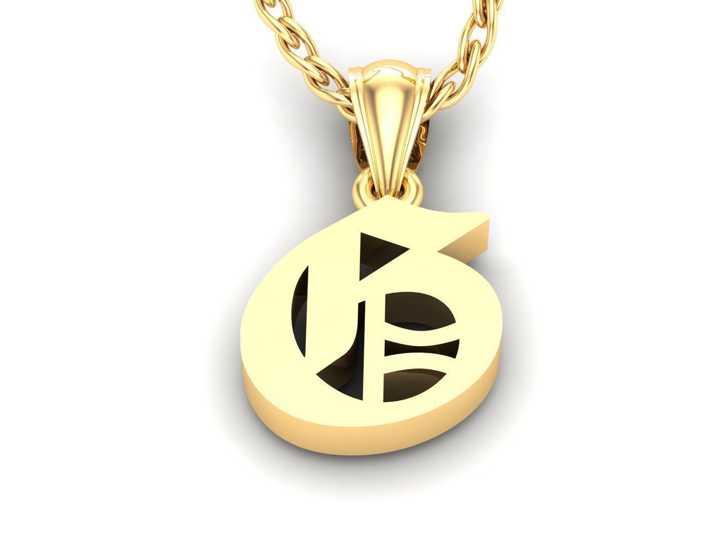 G Letter Pendant Alphabet Version 6 3D print model_2