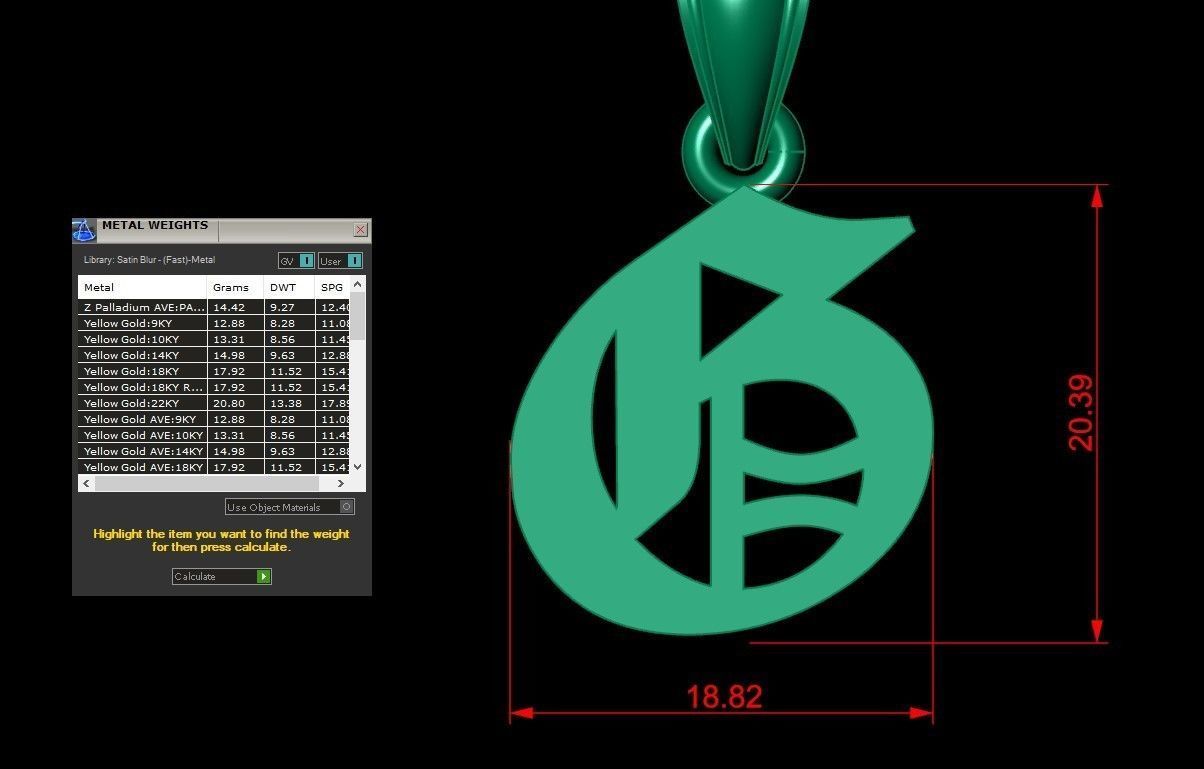 G Letter Pendant Alphabet Version 6 3D print model_1