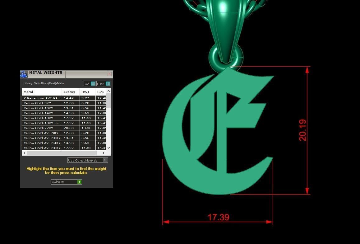 E Letter Pendant Alphabet Version 6 3D print model_1
