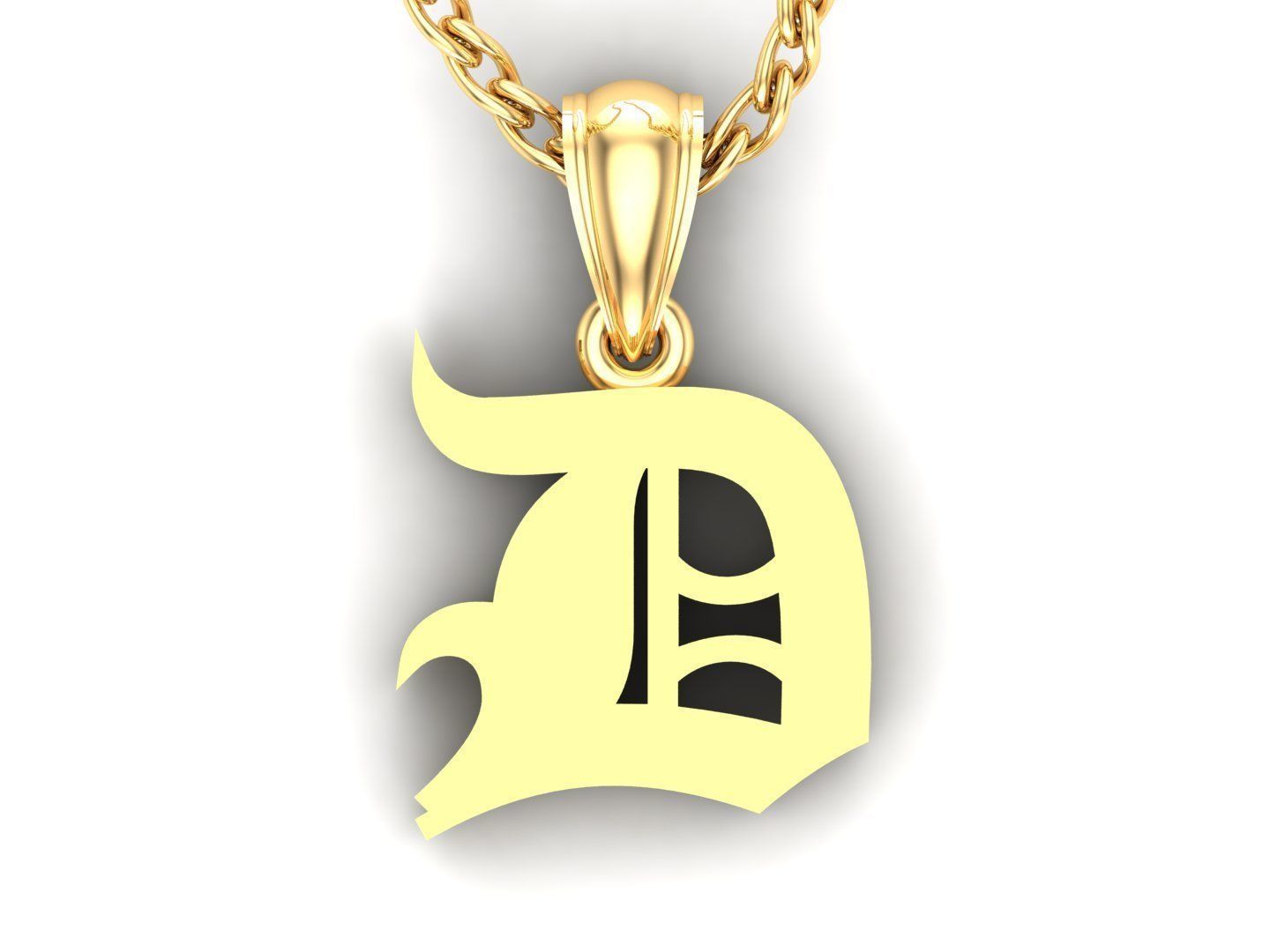 D Letter Pendant Alphabet Version 6 3D print model_4