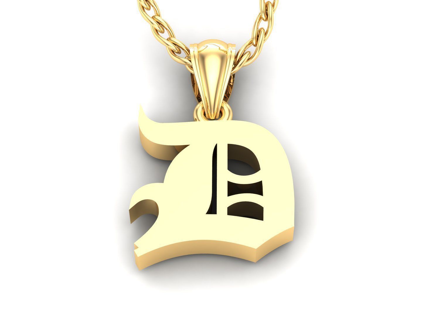 D Letter Pendant Alphabet Version 6 3D print model_2