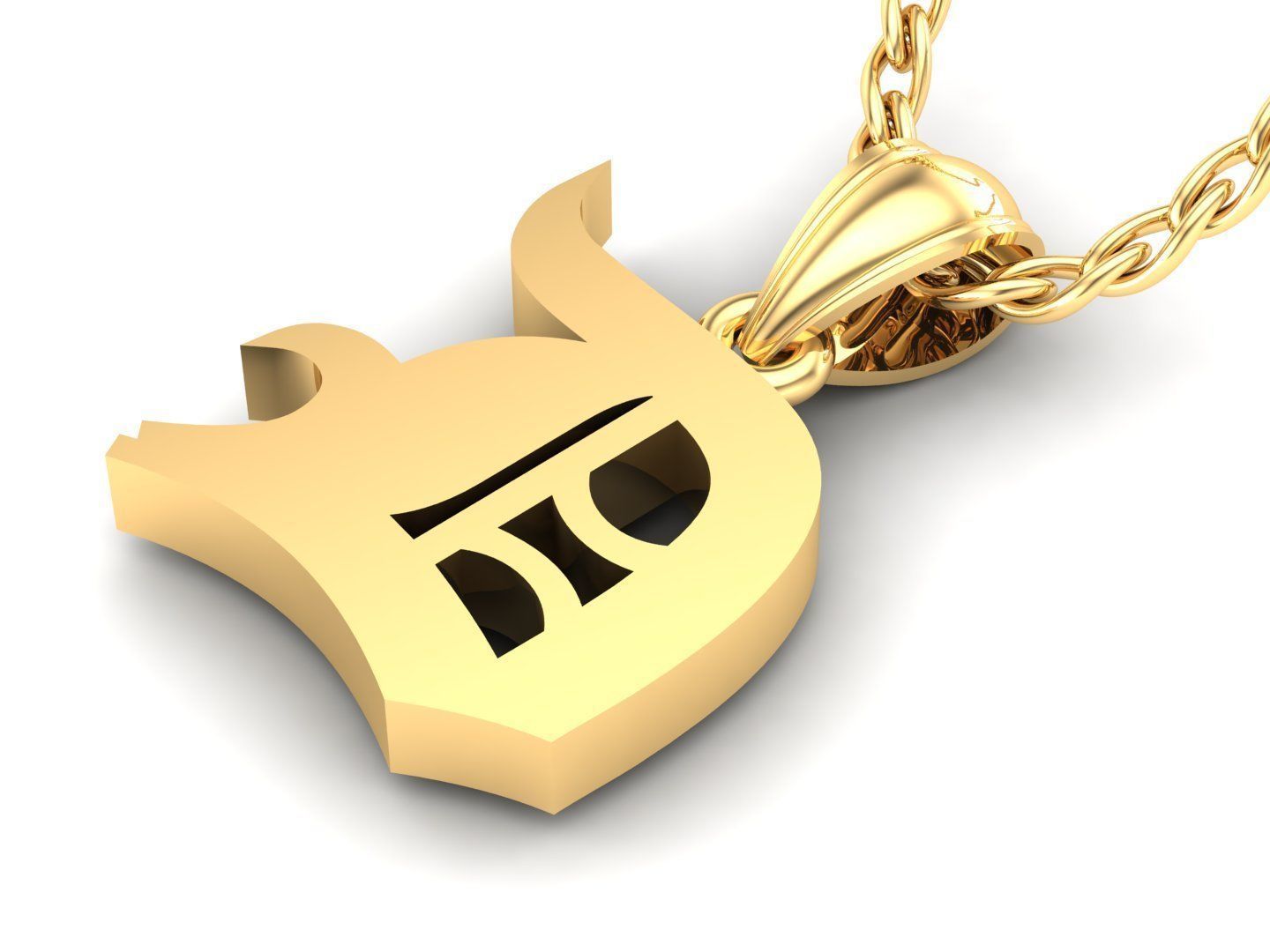 D Letter Pendant Alphabet Version 6 3D print model_3