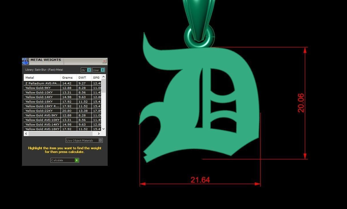 D Letter Pendant Alphabet Version 6 3D print model_1