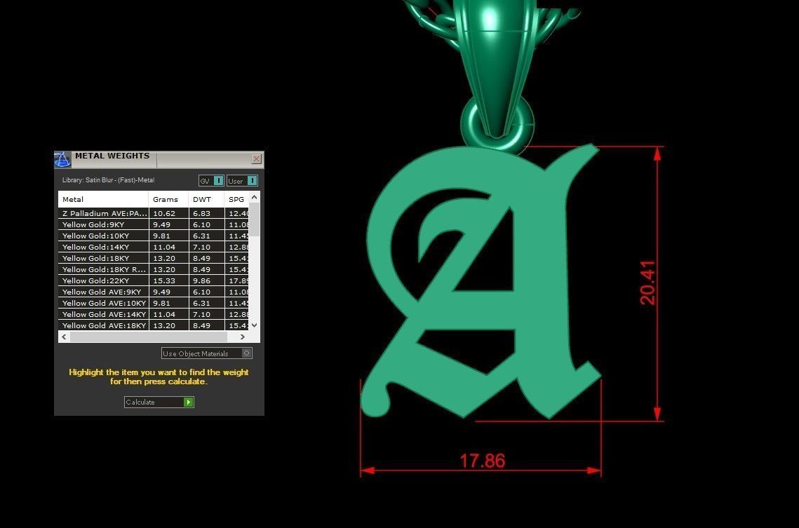 A Letter Pendant Alphabet Version 6 3D print model_1