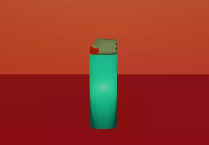 Blue Lighter Free 3D model