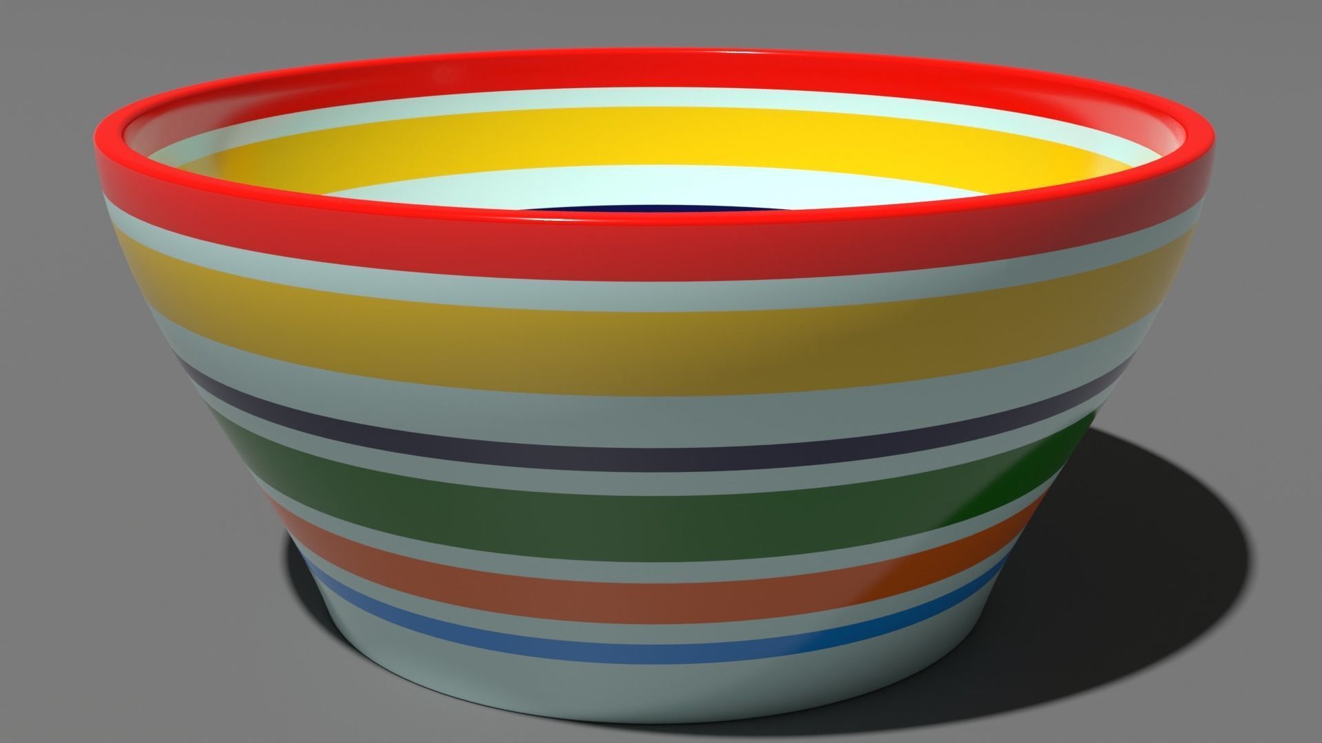 Striped Bowls 3D model_8