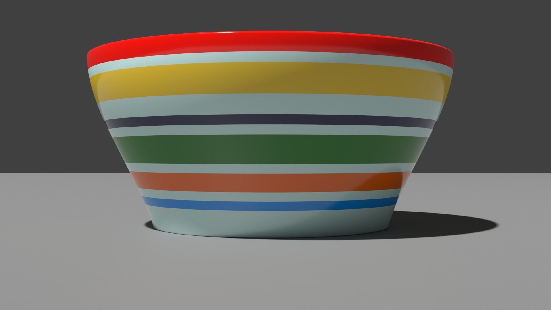 Striped Bowls 3D model_6