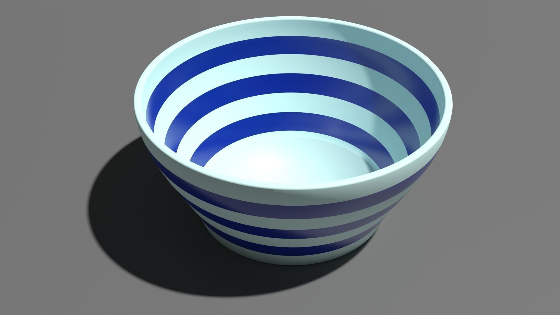 Striped Bowls 3D model_1