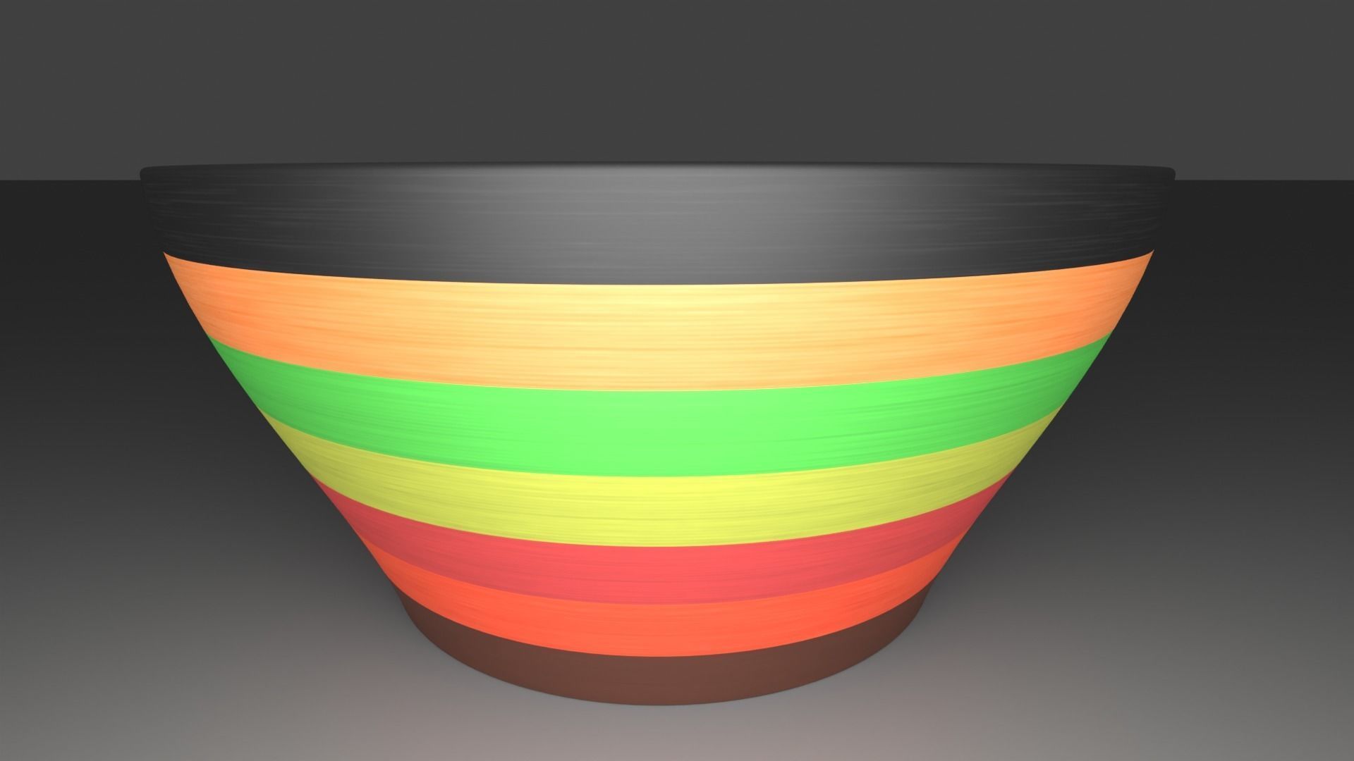 Striped Bowls 3D model_5