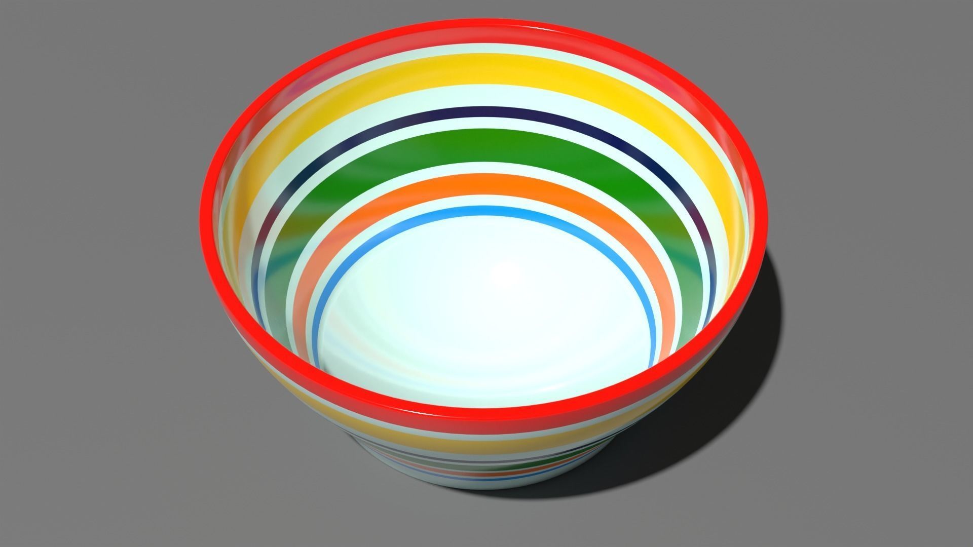 Striped Bowls 3D model_9
