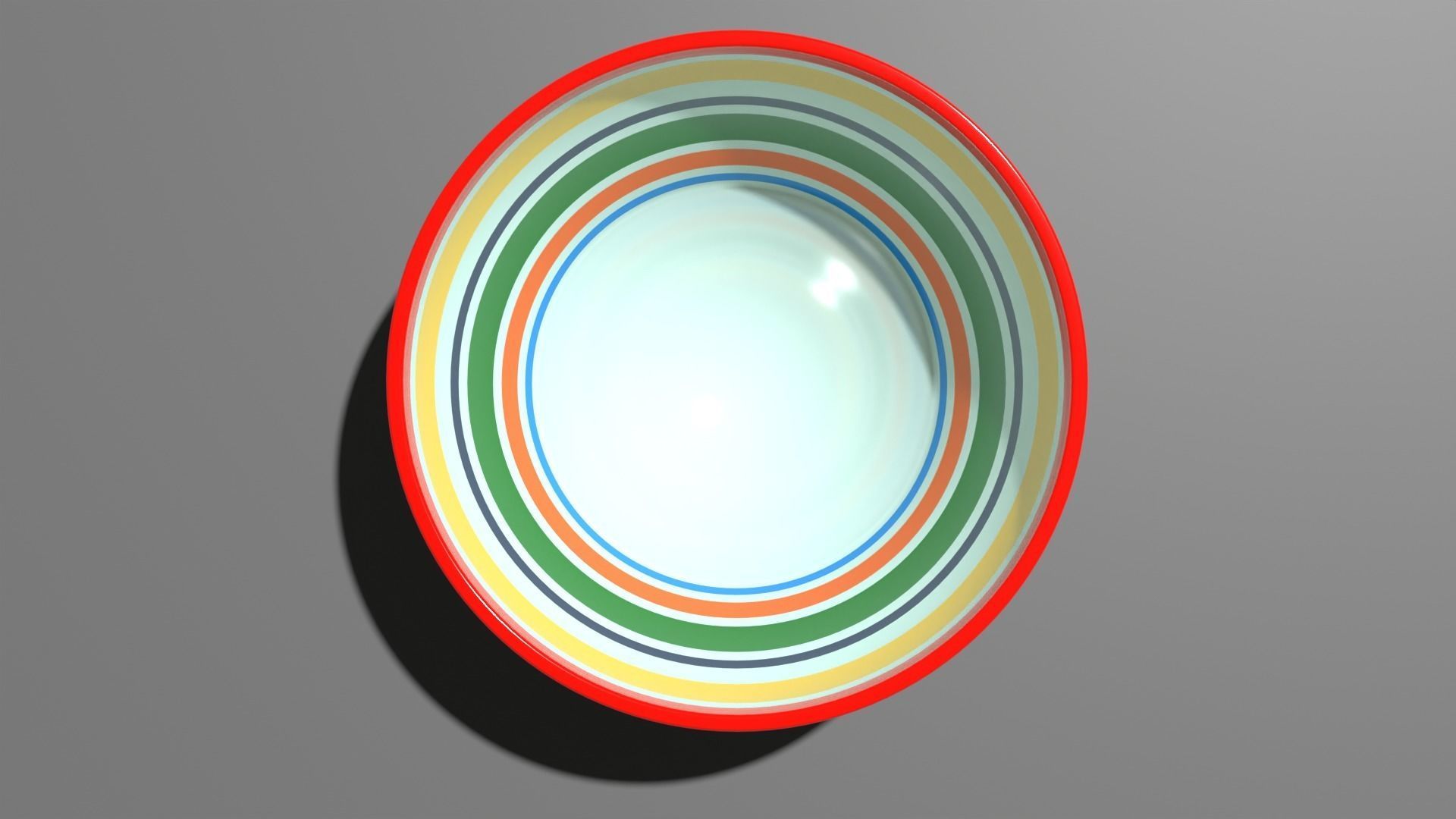 Striped Bowls 3D model_7