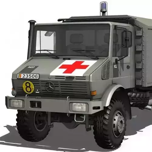 Mercedes Benz Unimog - Belgian Ambulance 3D model