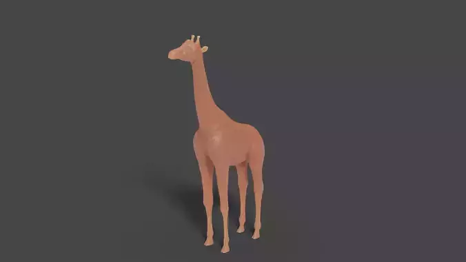 3D Giraffe Sculpture Model