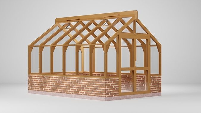 Lahe 5 Green House Low-poly 3D model