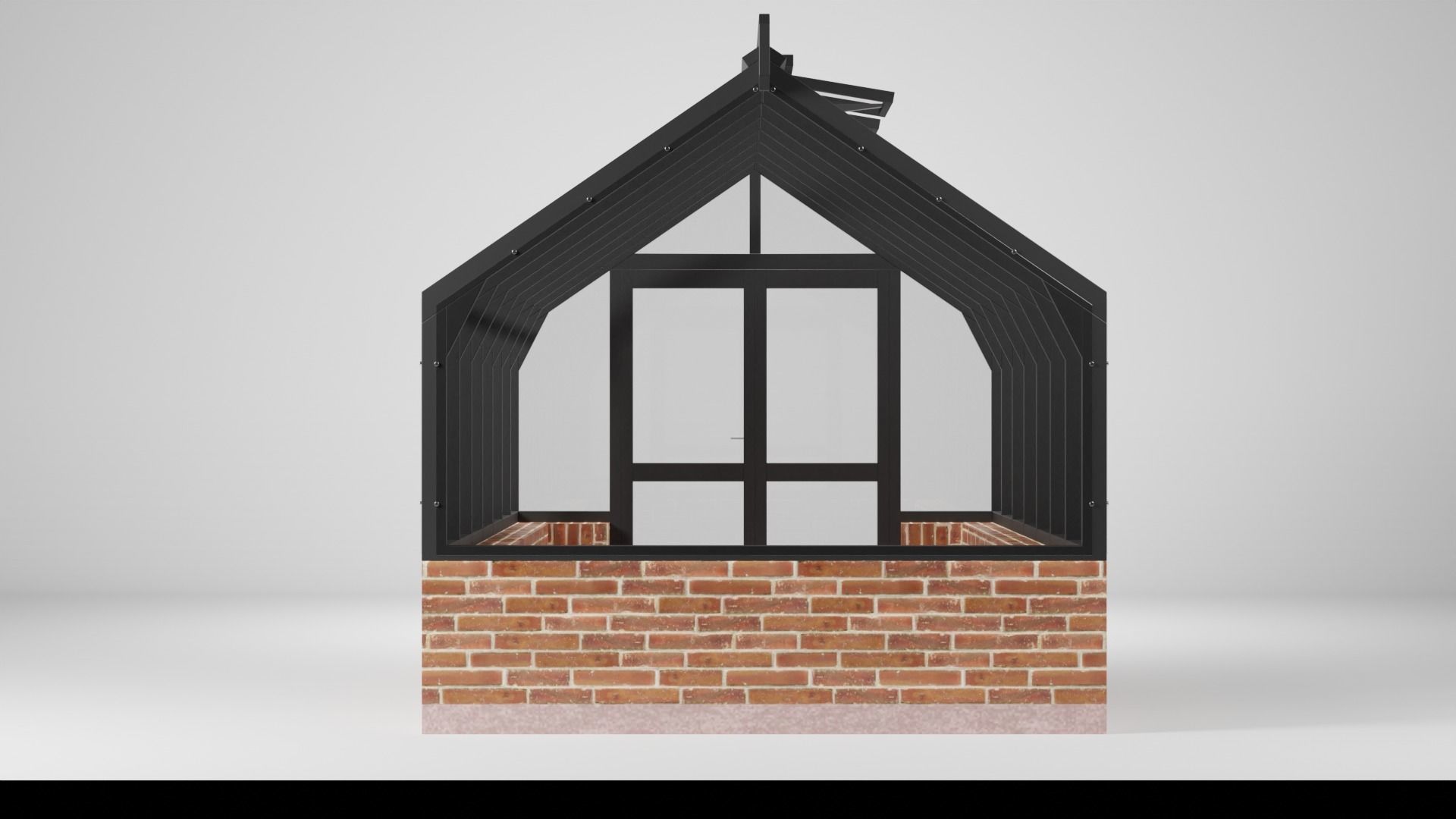 Lahe 6 Green House Low-poly 3D model_3