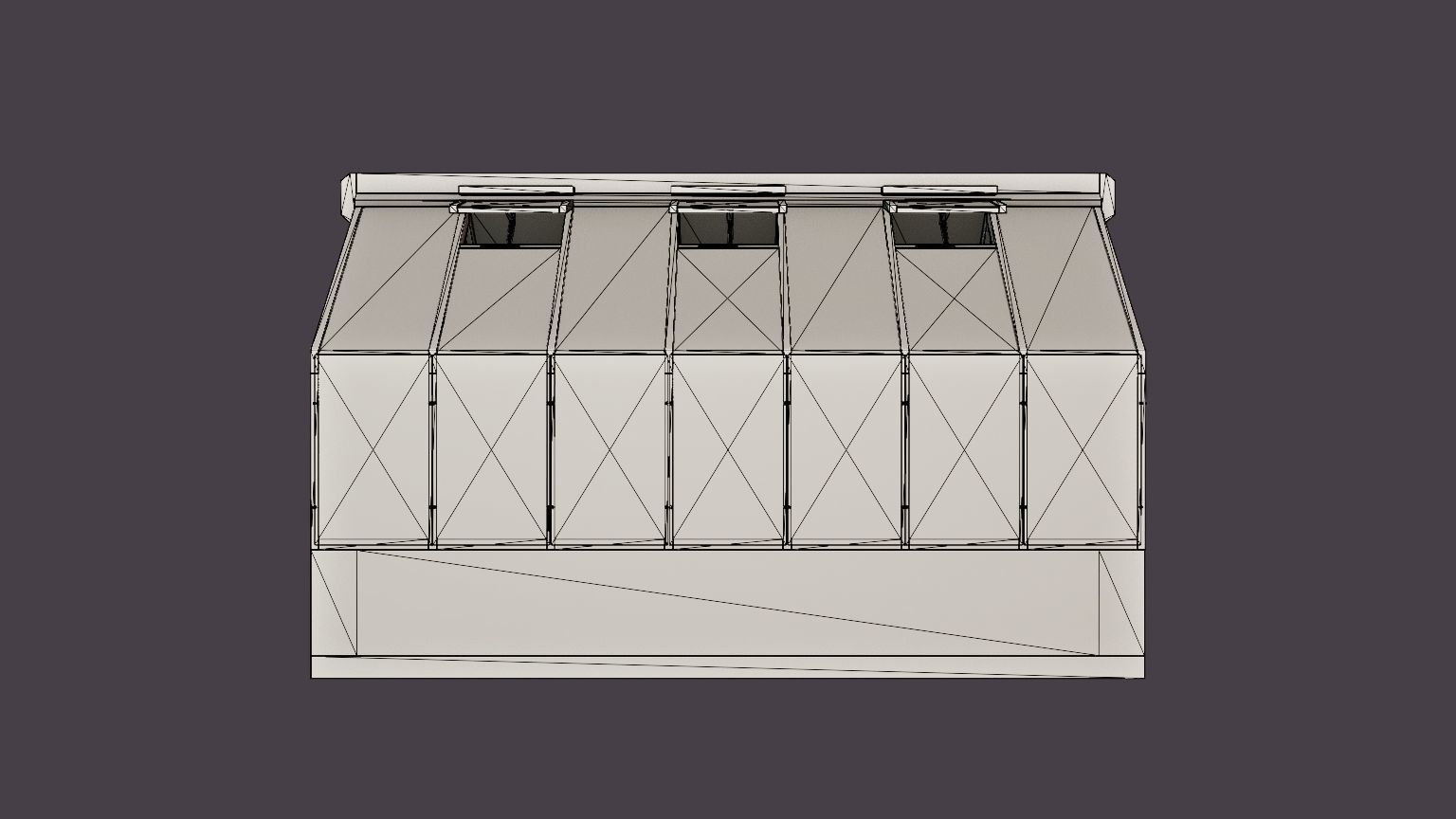 Lahe 6 Green House Low-poly 3D model_6