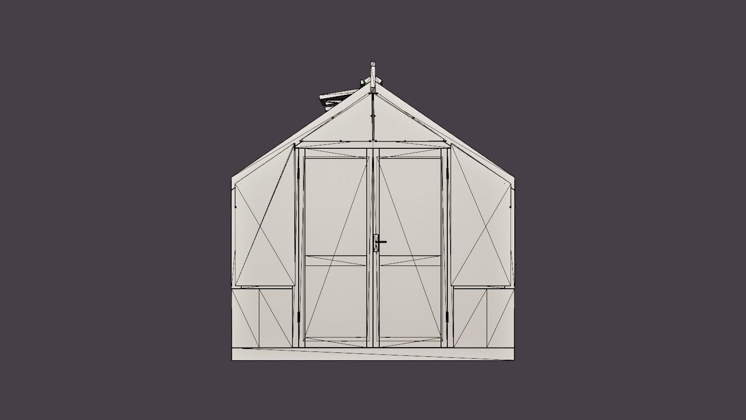 Lahe 6 Green House Low-poly 3D model_4
