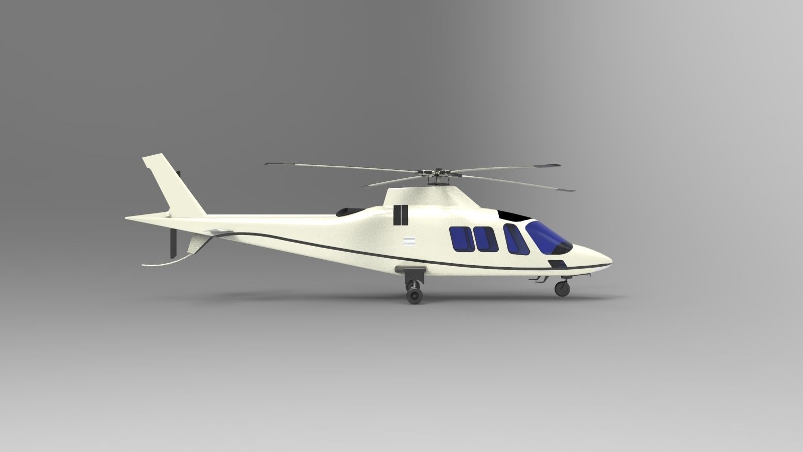 Helicopter AW109 3D model_2